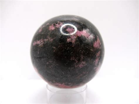 Polished Rhodonite Mineral Sphere 2 Fossils For Sale