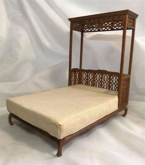 Each production process must be checked by our qc. Artisan made dollhouse furniture miniature bed built to 1 ...