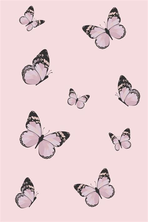 Pink Butterflies Pattern Background Vector Illustration 9250793