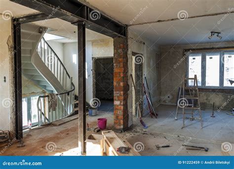 Interior Of A House Under Construction Renovation Of An Apartment