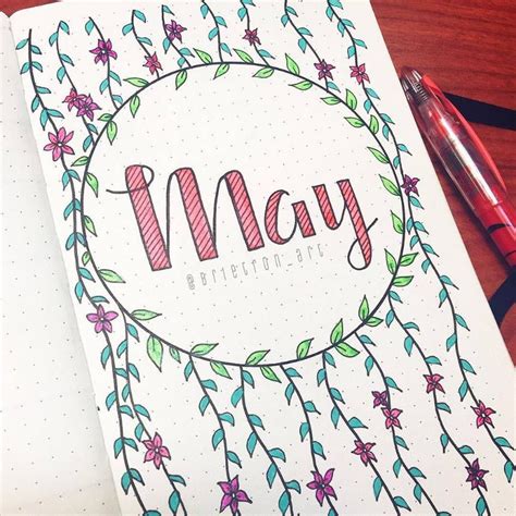 11 Gorgeous May Bullet Journal Cover Page Ideas To Inspire You May