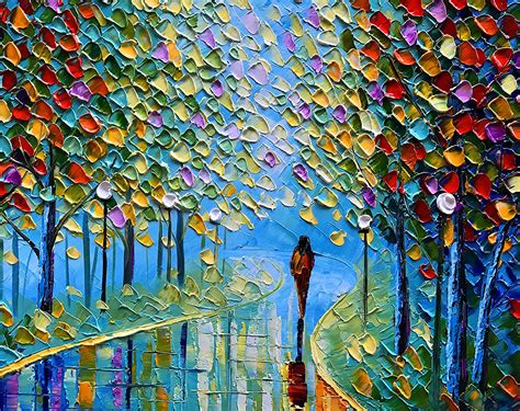 Yasheng Art Landscape Oil Painting On Canvas Textured Tree