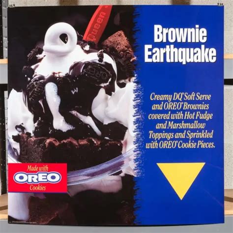 Dairy Queen Promotional Poster For Backlit Menu Sign Oreo Brownie