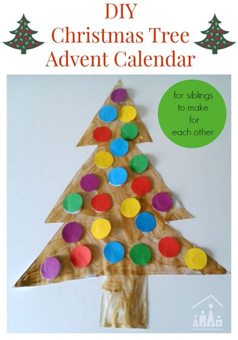 Diy Christmas Tree Advent Calendars Crafty Kids At Home