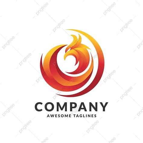 Desain Logo Burung Phoenix Sederhana Yang Kreatif Seni Cinta Simbol Png Dan Vektor Dengan