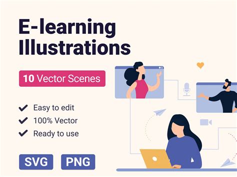 E Learning Illustrations Set By Premast On Dribbble