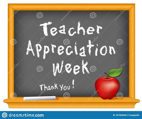 Teacher Appreciation Week Thank You Apple For The Teacher Stock