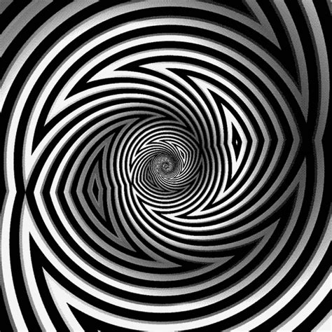 An Abstract Black And White Spiral Design