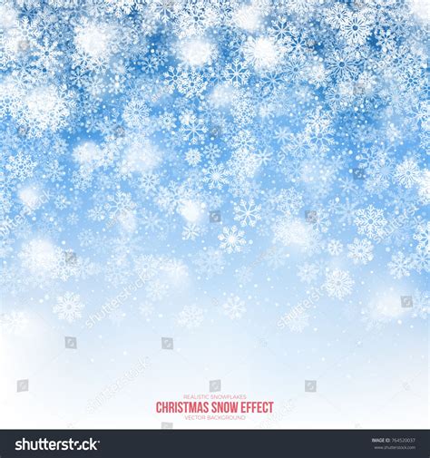 Christmas Snow Background With Falling Snowflakes