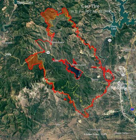 Carr Fire Still Spreading But Away From Redding Wildfire Today
