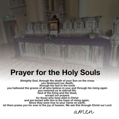 Prayer For The Holy Souls Cork Cathedral