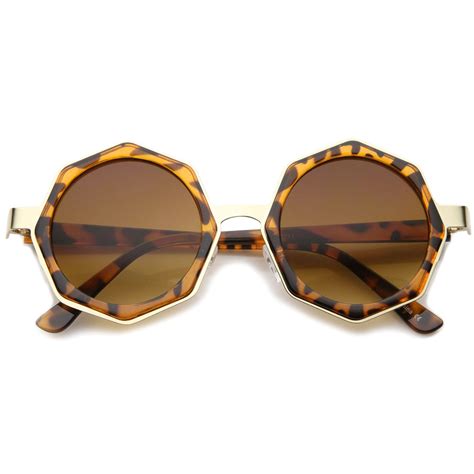 Womens Metal Round Sunglasses With Uv400 Protected Gradient Lens Round Sunglasses Fashion Eye