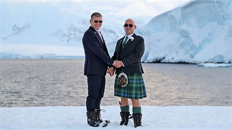 Antarctica Photos Of Historic Same Sex Wedding Aboard British Ship