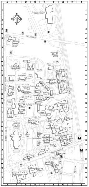 Catholic University Campus Map Map Vectorcampus Map