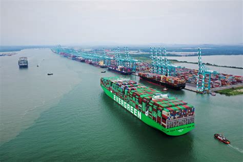 Worlds Largest Container Vessel Docks At Port Of Tanjung Pelepas