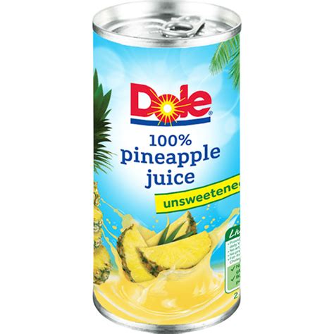 Dole 100 Pineapple Juice Unsweetened 240ml Juices Walter Mart