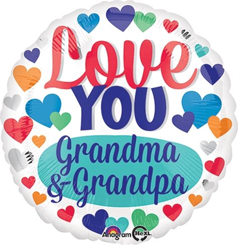 Std Love You Grandma And Grandpa Balloon