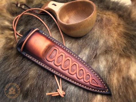 Viking Neck Sheath Knife Sheath Leather Sheath Leather Lanyard