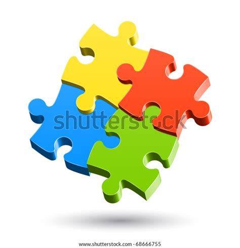 Jigsaw Puzzle Vector Stock Vector Royalty Free 68666755