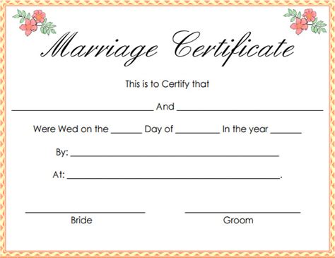 18 Sample Marriage Certificate Templates To Download Sample Templates