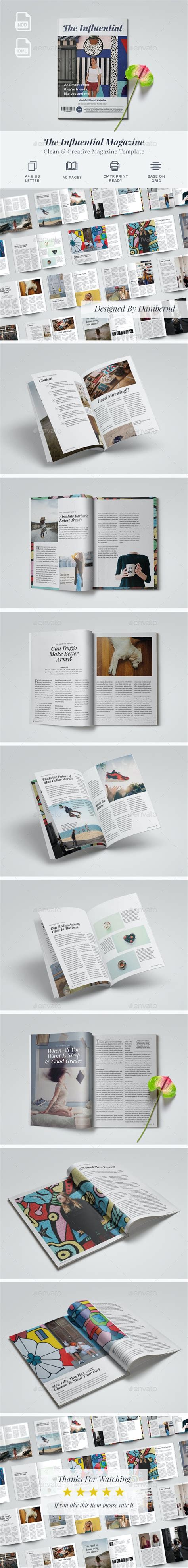 The Influential Magazine Print Templates Graphicriver
