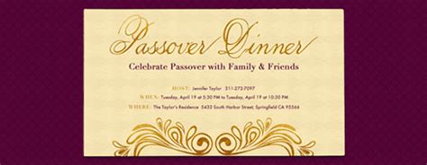 passover   invitations