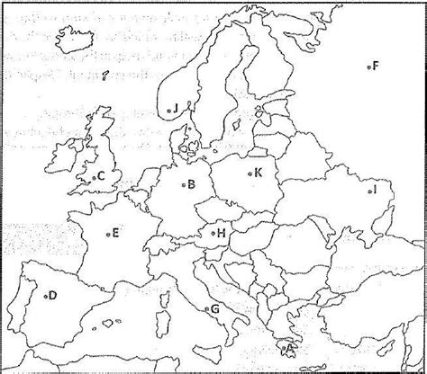 Map Of Europe Coloring Page Travelquazcom