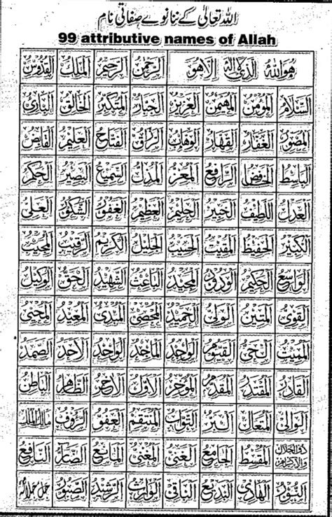 99 Name Of Allah Picture Cyseomcseo