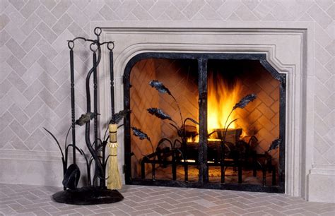 fireplace screens custom designed  forged   home