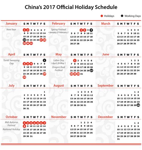 In malaysia they are normally in celebration of an historic event, a significant religious event or commemoration, or the birthdays of. China Announces 2017 Official Holiday Schedule - China ...
