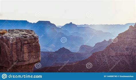 Sunrise Morning At Grand Canyon National Park Fog Beautiful Landscape