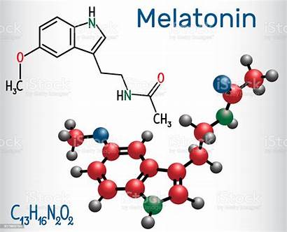 Melatonin Formula Molecule Sleep Hormone Chemical Regulates