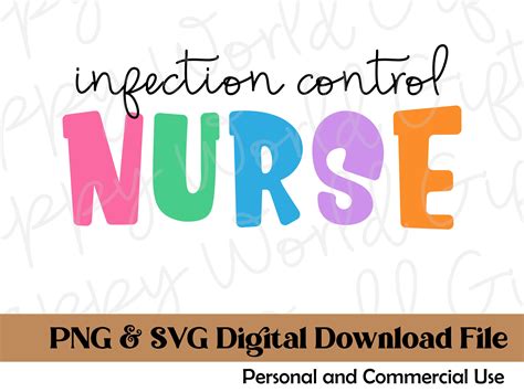 Infection Control Nurse Nursing Svg Printable Sublimation Etsy