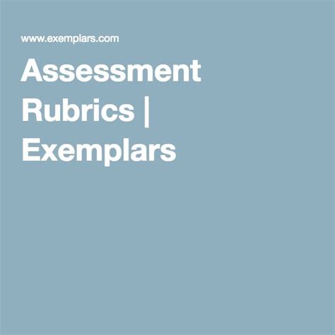 Assessment Rubrics Exemplars Standards For Mathematical Practice