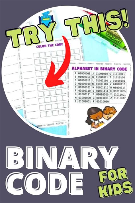 Binary Code For Kids Free Printable Activity Little Bins For Little