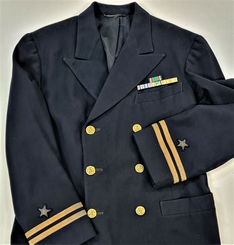 Vintage Ww2 Us Navy Officers Uniform Jacket With Patches And Badges Usn