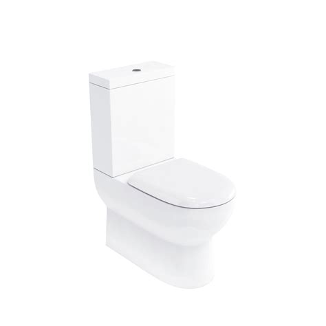 Compact Close Coupled Wc Back To Wall With Cistern And Soft Close Seat