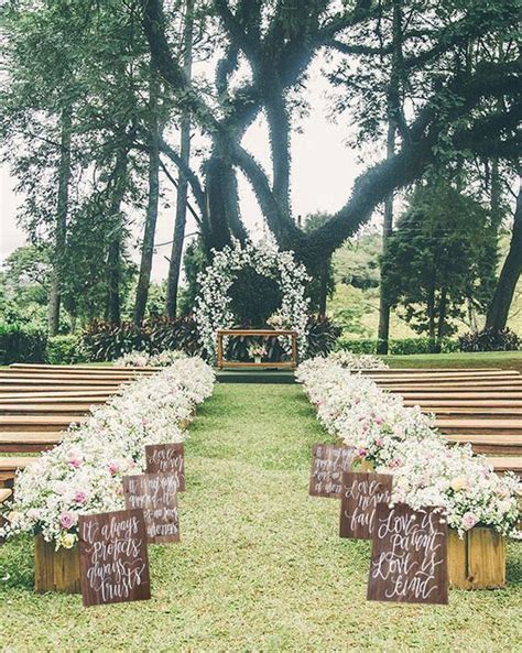 Wedding reception cocktail table decor ideas. 29 Awesome Wedding Aisle Decorations for Fall Wedding - WeddingInclude