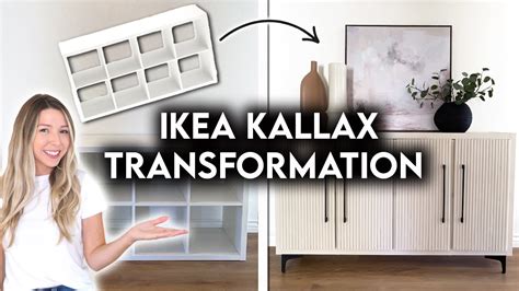 Diy Ikea Hack Kallax Transformation Fluted Sideboard Youtube