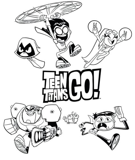 Teen Titans Go Coloring Pages Teen Titans Coloring Pages Free