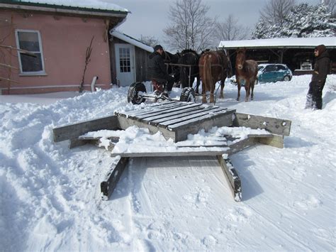 Horse Drawn Snowplow Horses Snow Plow Horse Drawn