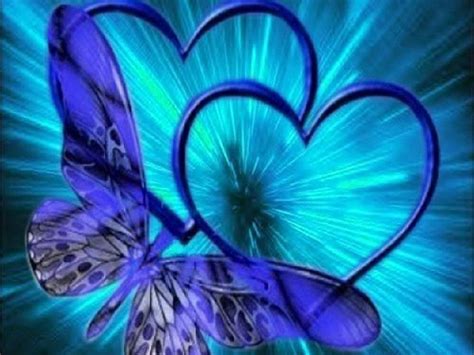 Wallpaper Blue Heart Love Butterfly Images Download Free Mock Up