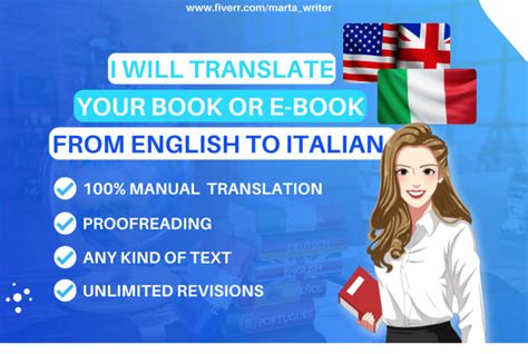 Professionally Translate Your Book From English To Italian By Marta