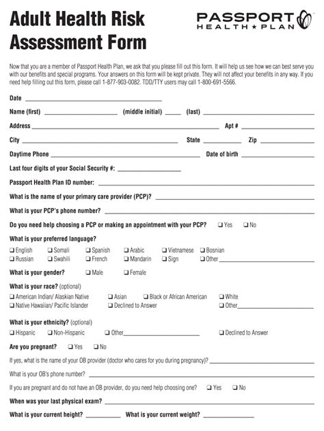 Health Risk Assessment Fill Out And Sign Printable Pdf Template Signnow