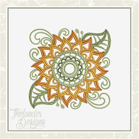 Floral Medallion 5 Sizes Products Swak Embroidery