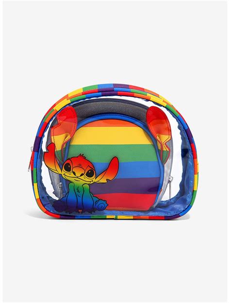 Disney Pride Lilo And Stitch Rainbow Cosmetic Bag Set Boxlunch