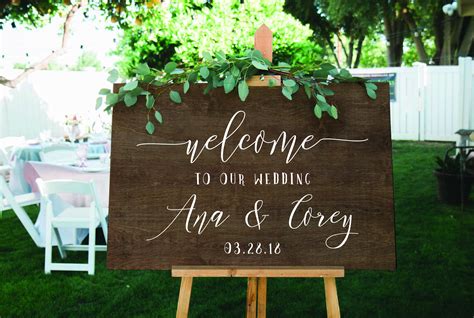 Wedding Welcome Decal Or Stencil For Diy Wedding Signs For Glass