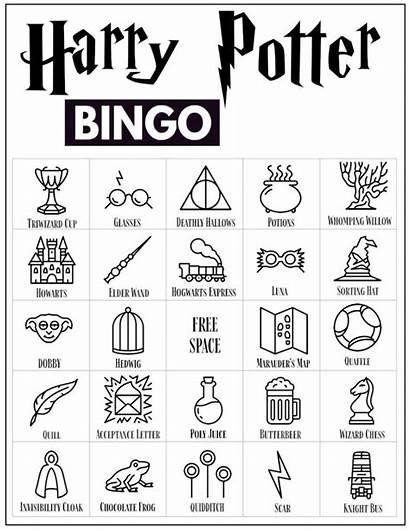 Potter Harry Printable Bingo Printables Activities Paper