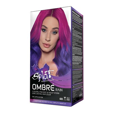 Splat Ombre Complete Kit Semi Permanent Hair Dye With Bleach Love