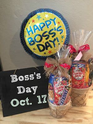 Buying a gift for your boss comes down to tact: Boss's Day Gift Basket … | Bosses day gifts, Bosses day ...